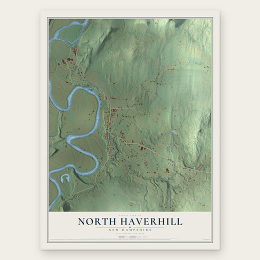 North Haverhill, New Hampshire map print, the full design