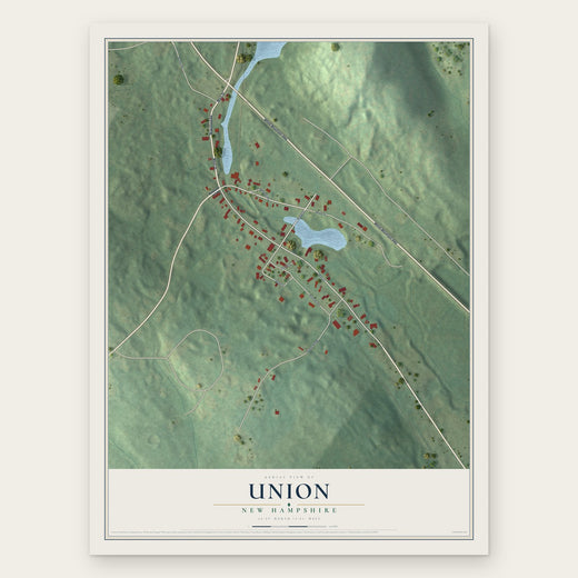 Union, New Hampshire map print, the full design