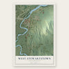 West Stewartstown, New Hampshire map print, the full design