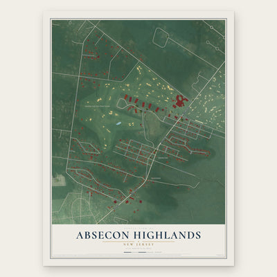 Absecon Highlands, New Jersey map print, the full design