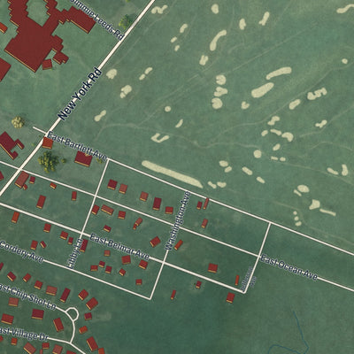 Close-up of the map of Absecon Highlands, New Jersey print showing street and building detail