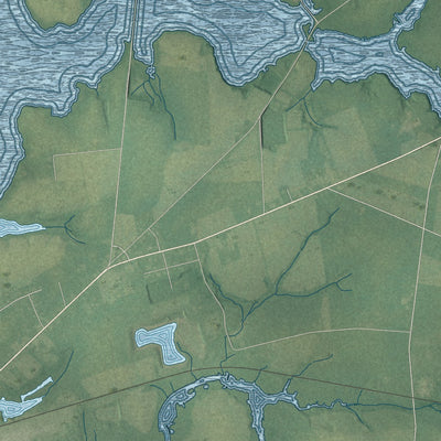 Close-up 1 of the Alloway, New Jersey map artwork
