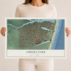 Asbury Park, New Jersey map print, 12" x 18" Archival Matte Print mockup