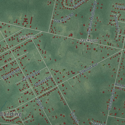 Close-up 2 of the Atco, New Jersey map artwork