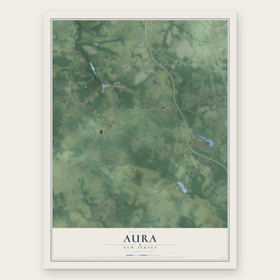 Aura, New Jersey map print, the full design