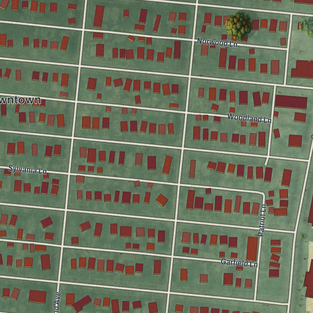 Close-up 2 of the Avon-by-the-Sea, New Jersey map artwork