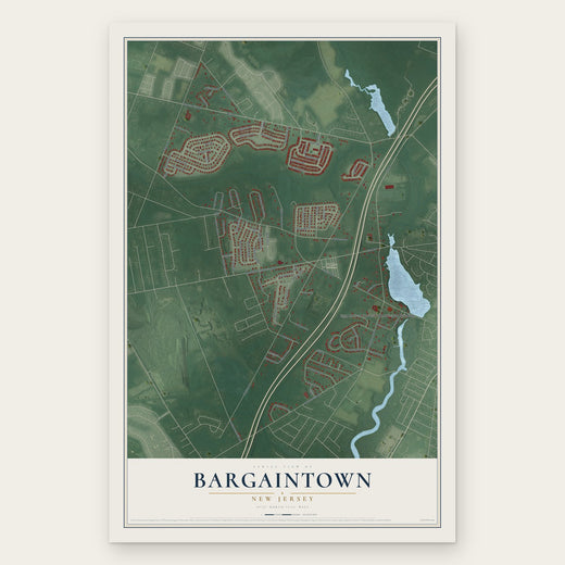 Bargaintown, New Jersey map print, the full design