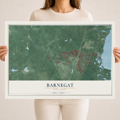 Barnegat, New Jersey map print, 18" x 24" Archival Matte Print mockup