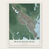 Beach Haven West, New Jersey map print, the full design