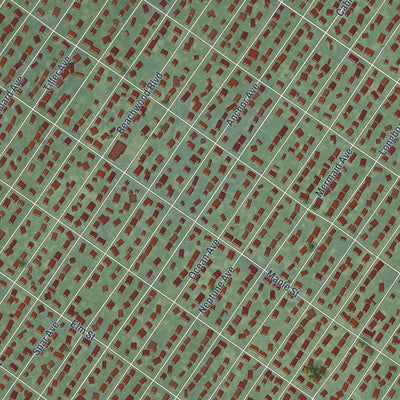 Close-up 1 of the Beachwood, New Jersey map artwork