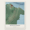 Beesleys Point, New Jersey map print, the full design