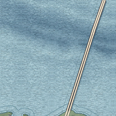 Close-up of the map of Beesleys Point, New Jersey print showing street and building detail
