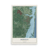 Berkeley, New Jersey map print, 12" x 18" Archival Matte Print mockup