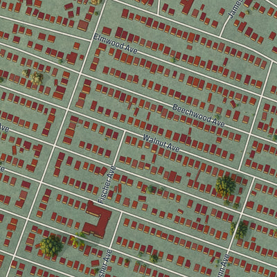 Close-up 1 of the Bogota, New Jersey map artwork