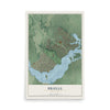 Brielle, New Jersey map print, 12" x 18" Archival Matte Print mockup
