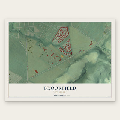 Brookfield, New Jersey map print, the full design