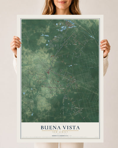 Buena Vista, New Jersey map print, 24" x 36" Archival Matte Print mockup