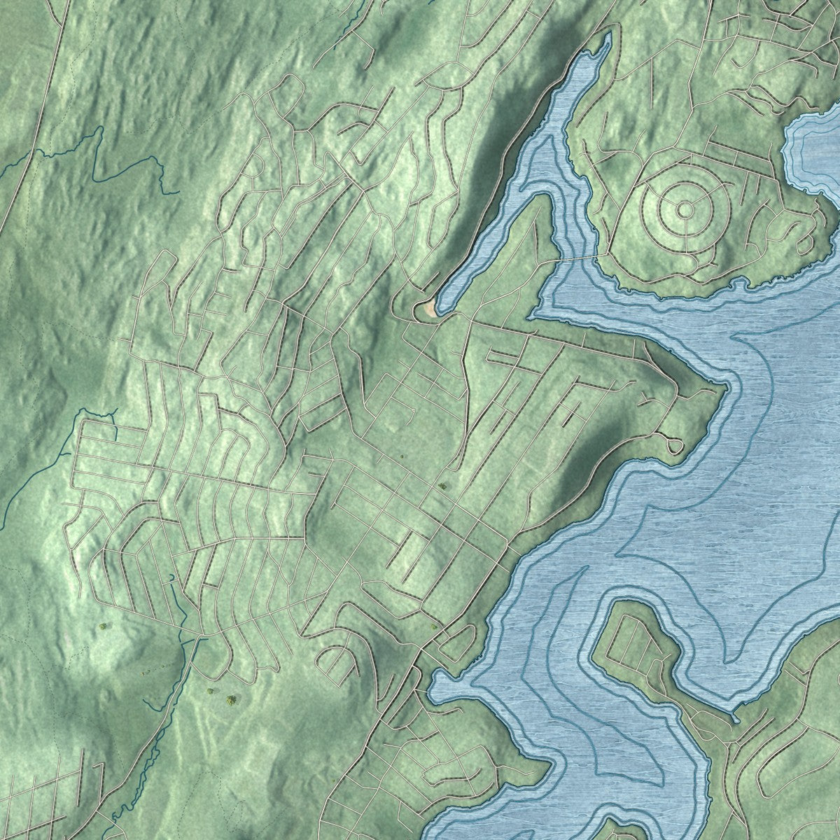 Close-up 1 of the Byram, New Jersey map artwork