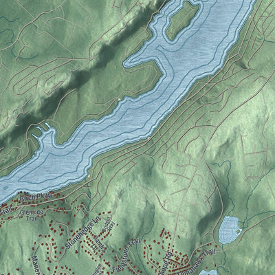 Close-up 2 of the Byram, New Jersey map artwork