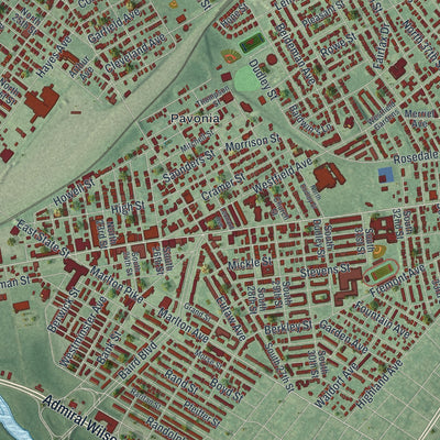 Close-up 2 of the Camden, New Jersey map artwork