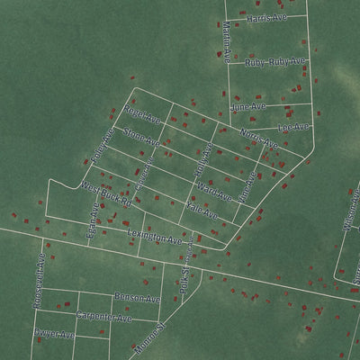 Close-up of the map of Centre Grove, New Jersey print showing street and building detail