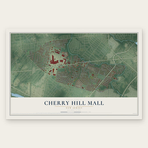 Cherry Hill Mall, New Jersey map print, the full design
