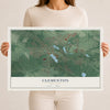 Clementon, New Jersey map print, 12" x 18" Archival Matte Print mockup