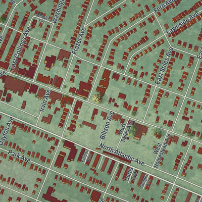 Close-up 1 of the Collingswood, New Jersey map artwork
