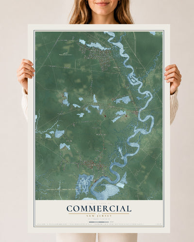 Commercial, New Jersey map print, 24" x 36" Archival Matte Print mockup