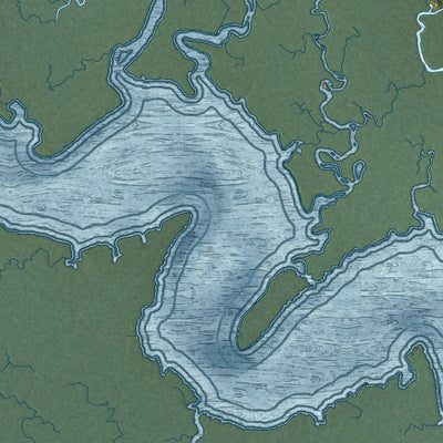 Close-up 1 of the Corbin City, New Jersey map artwork