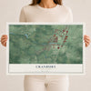 Cranbury, New Jersey map print, 12" x 18" Archival Matte Print mockup