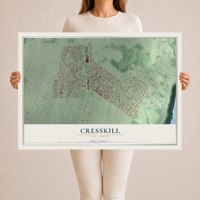 Cresskill, New Jersey map print, 24" x 36" Archival Matte Print mockup