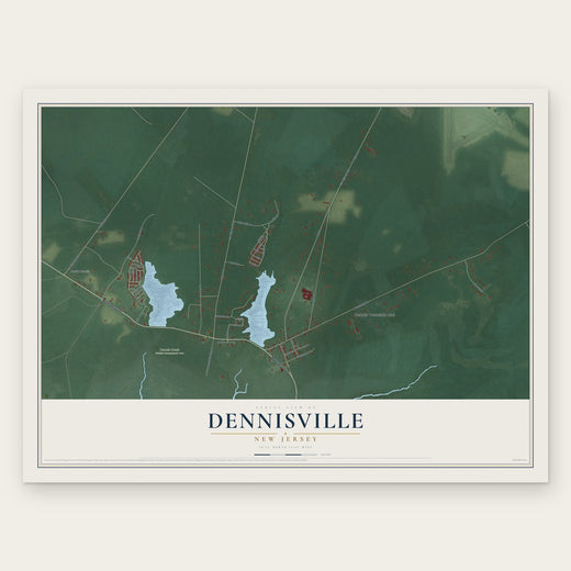 Dennisville, New Jersey map print, the full design