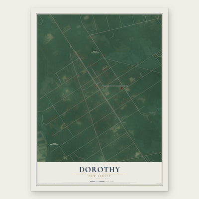 Dorothy, New Jersey map print, the full design