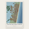 Dover Beaches North, New Jersey map print, the full design