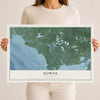 Downe, New Jersey map print, 12" x 18" Archival Matte Print mockup