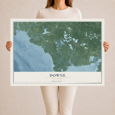 Downe, New Jersey map print, 24" x 36" Archival Matte Print mockup