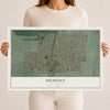 Dumont, New Jersey map print, 12" x 18" Archival Matte Print mockup