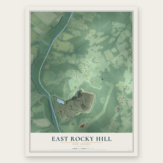 East Rocky Hill, New Jersey map print, the full design