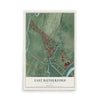 East Rutherford, New Jersey map print, 12" x 18" Archival Matte Print mockup