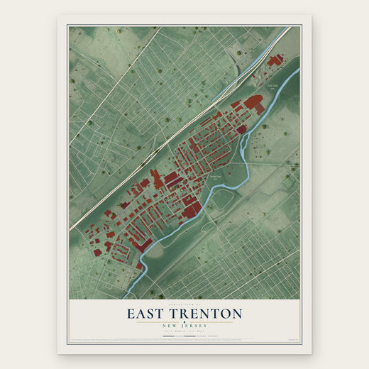 East Trenton, New Jersey map print, the full design