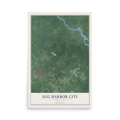 Egg Harbor City, New Jersey map print, 12" x 18" Archival Matte Print mockup