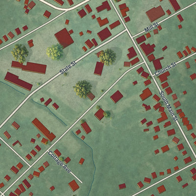 Close-up 1 of the Elmer, New Jersey map artwork