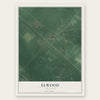 Elwood, New Jersey map print, the full design