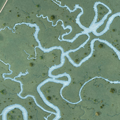 Close-up of the map of Erma, New Jersey print showing street and building detail