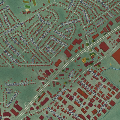 Close-up 1 of the Fairfield, New Jersey map artwork