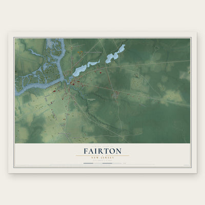 Fairton, New Jersey map print, the full design