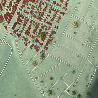 Close-up 2 of the Fairview, New Jersey map artwork