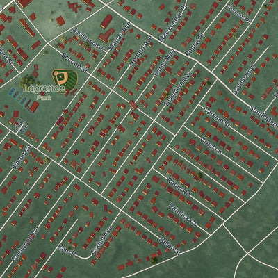 Close-up 2 of the Fanwood, New Jersey map artwork