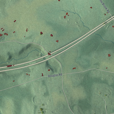 Close-up 2 of the Far Hills, New Jersey map artwork